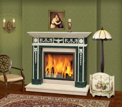 Juventa Green Juventa (Crema Marfil/Green Marble) Каминный Портал