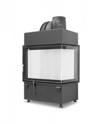 Каминная топка Hoxter ECKA 67/45/51R Правосторонняя с чугунным дымосборником 