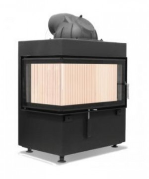Каминная топка Hoxter ECKA 70/40/38L Левосторонняя с чугунным дымосборником 